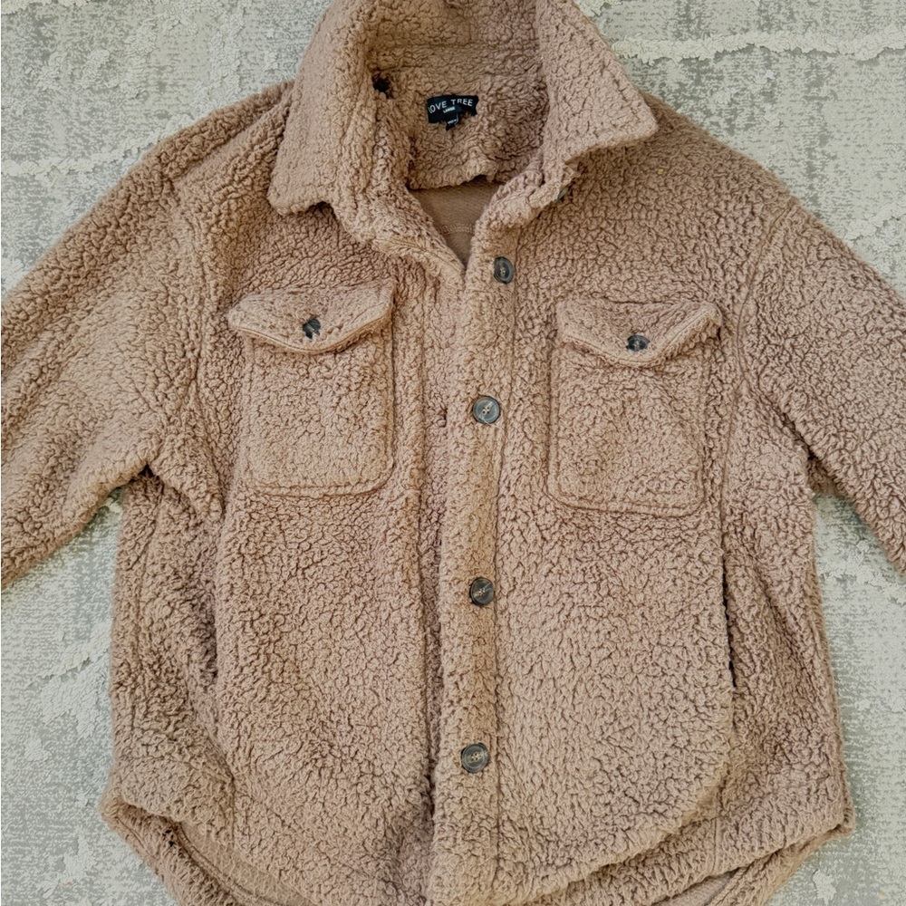 Love Tree Tan Teddy Jacket